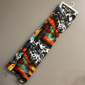 Maxi dress multi color with slit